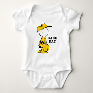 Body Para Bebê Amendoins   Jogo de Baseball Charlie Brown