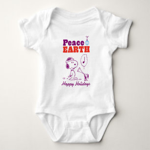 Body Para Bebê Amendoins Paz na Terra Snoopy & Woodstock