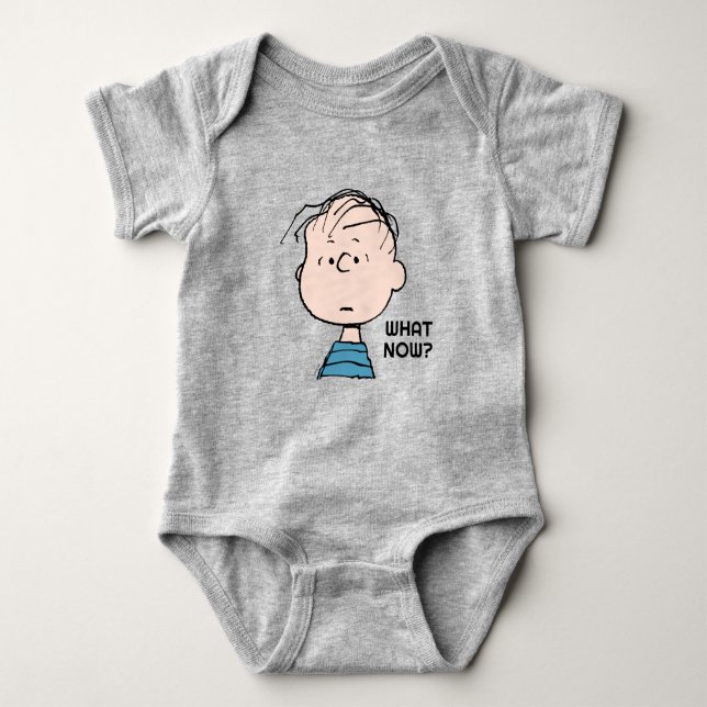 Body Para Bebê Amendoins | Retrato de Linus (Frente)
