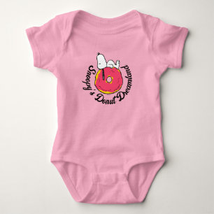 Body Para Bebê Amendoins Rosquinha rosa esnoopia