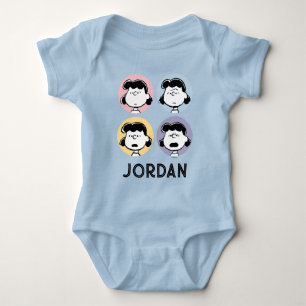 Body Para Bebê Amendoins Rostos da Lucy