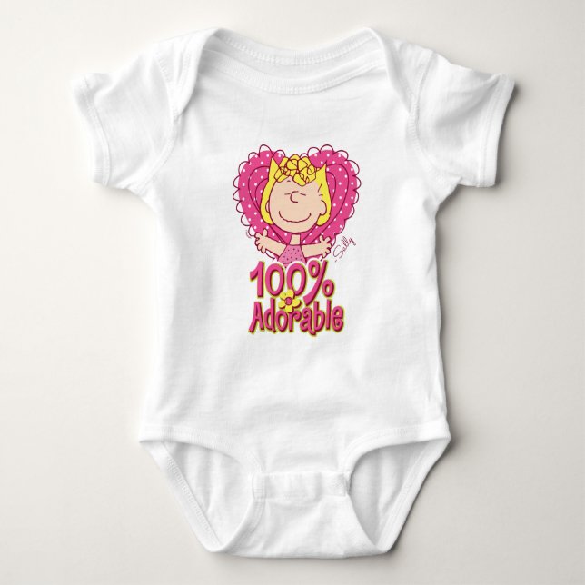 Body Para Bebê Amendoins | Sally 100% Adorável (Frente)