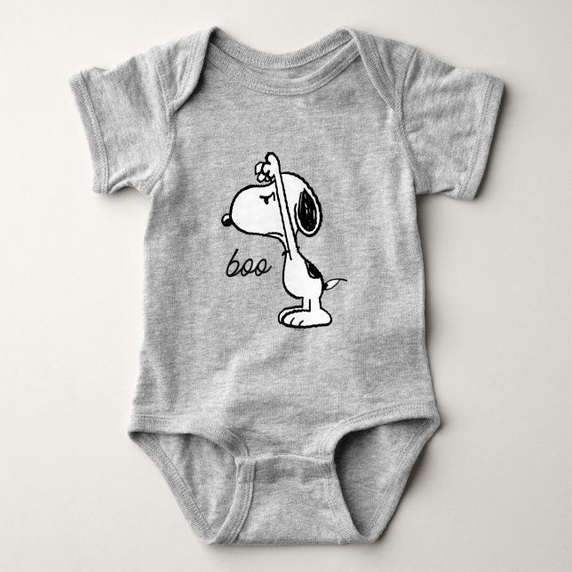 Body Para Bebê Amendoins | Snoopy Assustou-O (Frente)