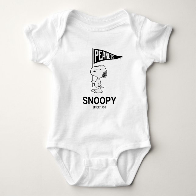 Body Para Bebê Amendoins | Snoopy Athletic Department (Frente)