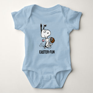 Body Para Bebê Amendoins   Snoopy, Bola Páscoa