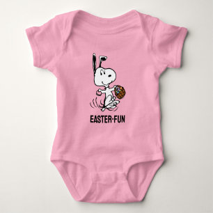 Body Para Bebê Amendoins   Snoopy, Bola Páscoa
