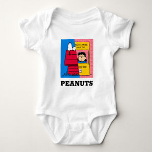 Body Para Bebê Amendoins   Snoopy & Lucy Half & Half