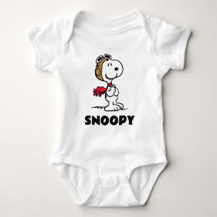 Body Para Bebê Amendoins   Snoopy O Áce Voador