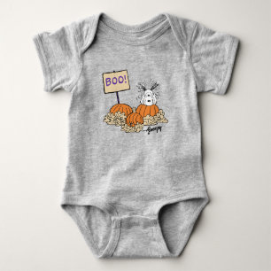 Body Para Bebê Amendoins Snoopy Pumpkin Patch Boo!