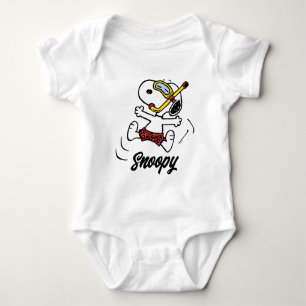 Body Para Bebê Amendoins   Snoopy Scuba Diver