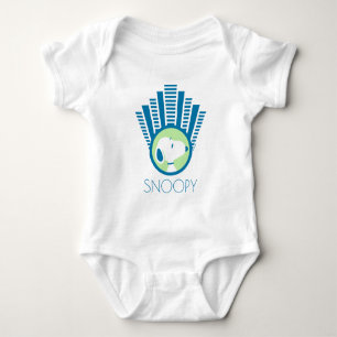Body Para Bebê Amendoins Sonhos De Deco Azul De Snoopy