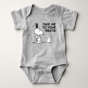 Body Para Bebê Amendoins   Woodstock Scare Snoopy