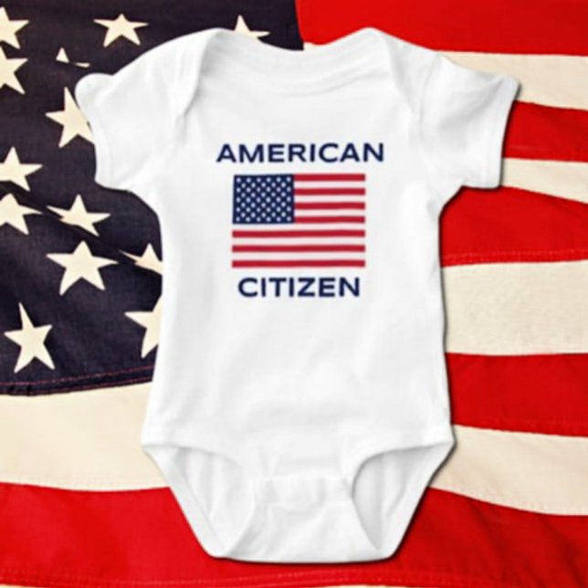 Body Para Bebê American Citizen Bold USA Flag Baby Bodycase (Criador carregado)