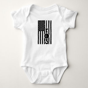 Body Para Bebê AMERICAN FLAG US FLAG Crane Operator Towing