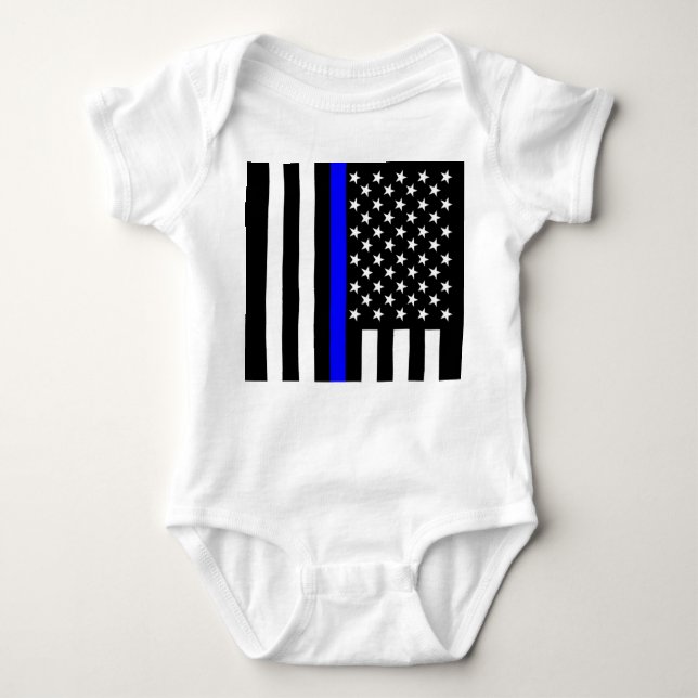 Body Para Bebê American Thin Blue Line Graphic (Frente)