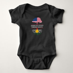 Body Para Bebê Americano crescido com design curdo do Curdistão