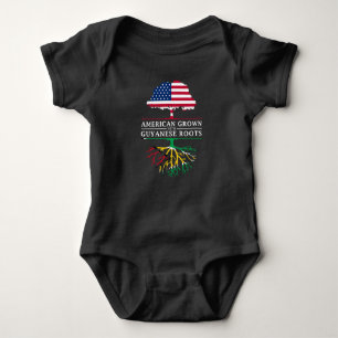 Body Para Bebê Americano crescido com design de Guyana das