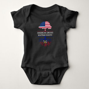 Body Para Bebê Americano crescido com design de Haiti das