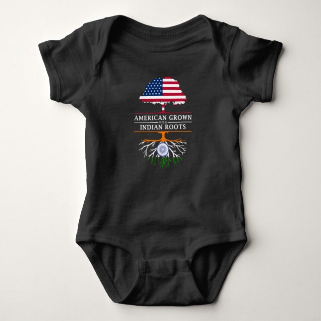 Body Para Bebê Americano crescido com design de India   das (Frente)