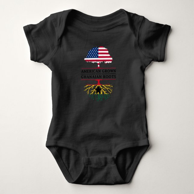 Body Para Bebê Americano crescido com design ganês   de Ghana das (Frente)