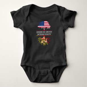 Body Para Bebê Americano crescido com design siciliano de
