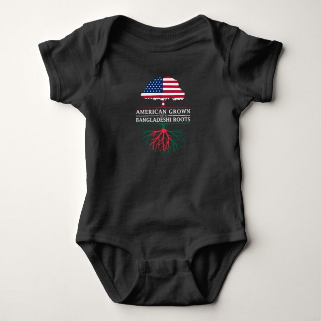Body Para Bebê Americano crescido com raizes bengalis (Frente)