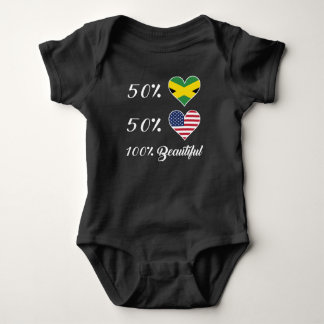 Body Para Bebê Americano jamaicano de 50% 50% 100% bonito