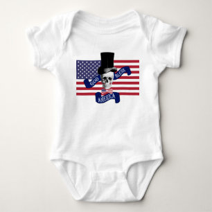 Body Para Bebê Americano patriota engraçado