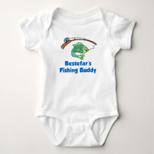 Body Para Bebê Amigo da pesca de Bestefar