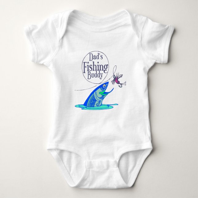 Body Para Bebê Amigo da pesca do pai (Frente)