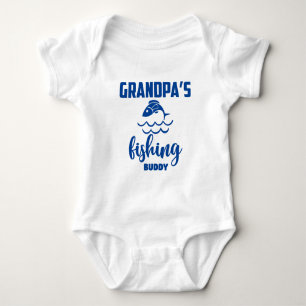 Body Para Bebê Amigo de Pesca do Vovô