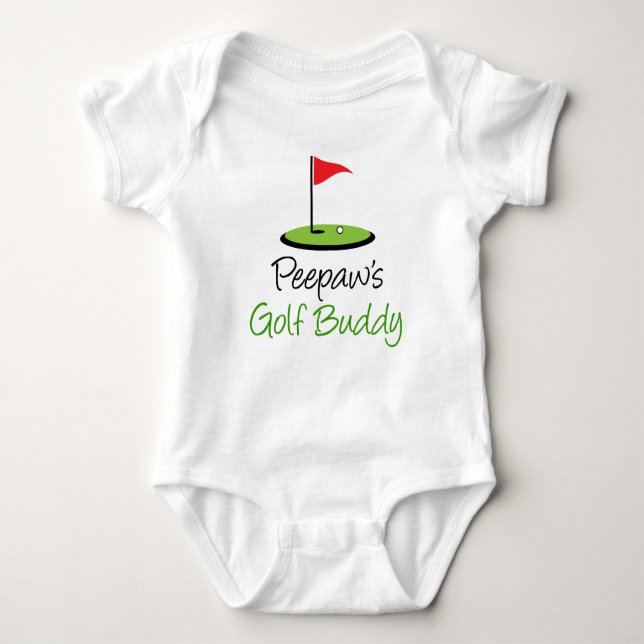 Body Para Bebê Amigo do golfe de Peepaw (Frente)