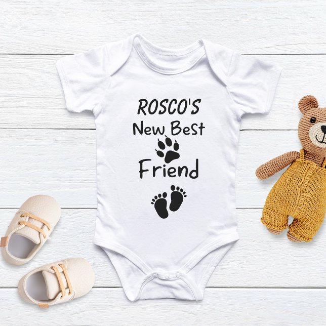 Body Para Bebê Amigo Personalizado do Melhor Cachorro Bebê, Bebê  (Criador carregado)