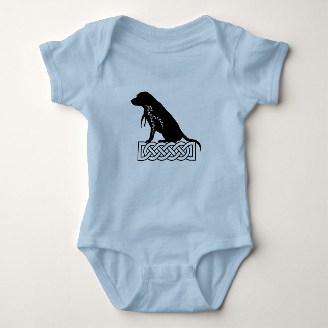Body Para Bebê Amigos de Loki: Beagle Mickey Black (Frente)
