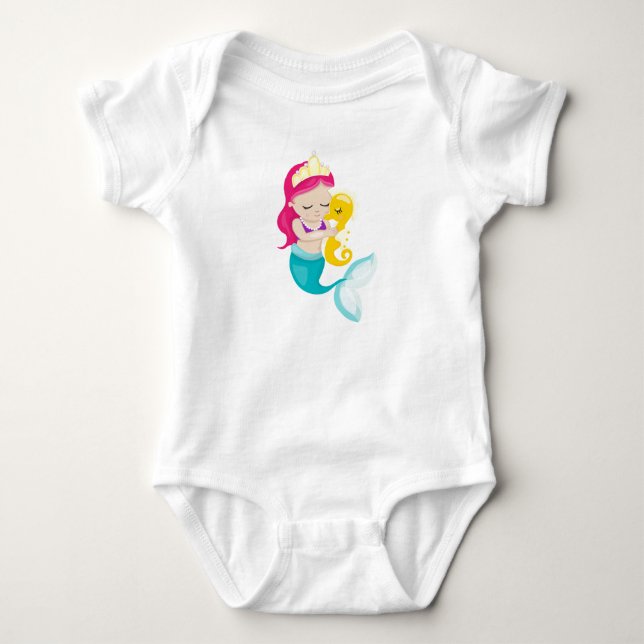 Body Para Bebê Amigos do Mar de Cartoon (Frente)