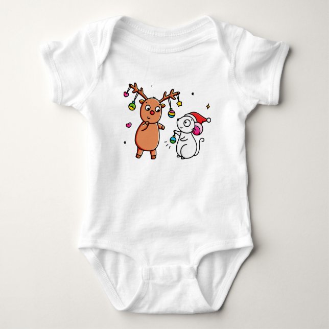 BODY PARA BEBÊ AMIGOS MAIS FOFOS COMPARTILHAR É CUIDAR (Frente)