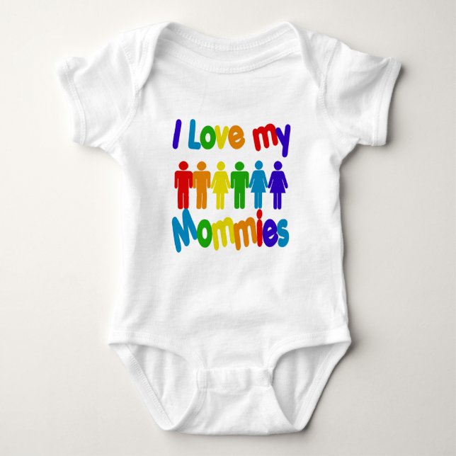 Body Para Bebê Amo minhas mamães (Frente)