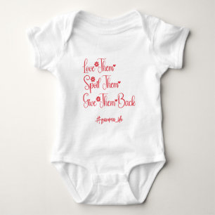 Body Para Bebê Amo-Os E Os Dão De Volta Engraçada Vovó