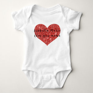 Body Para Bebê Amo Você Mamãe Nome Personalizado Moderno Fofo