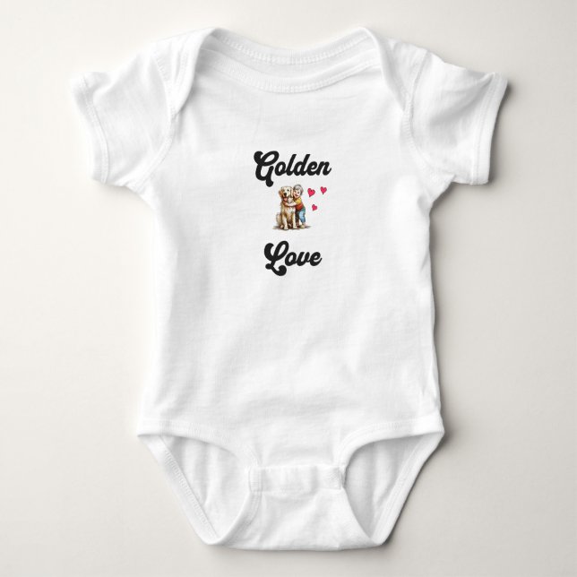Body Para Bebê Amor ao ouro - Presente perfeito para pais que ado (Frente)
