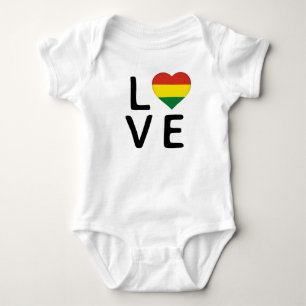 Body Para Bebê Amor - Bandeira da Bolívia