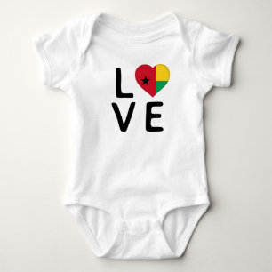 Body Para Bebê Amor - Bandeira da Guiné-Bissau