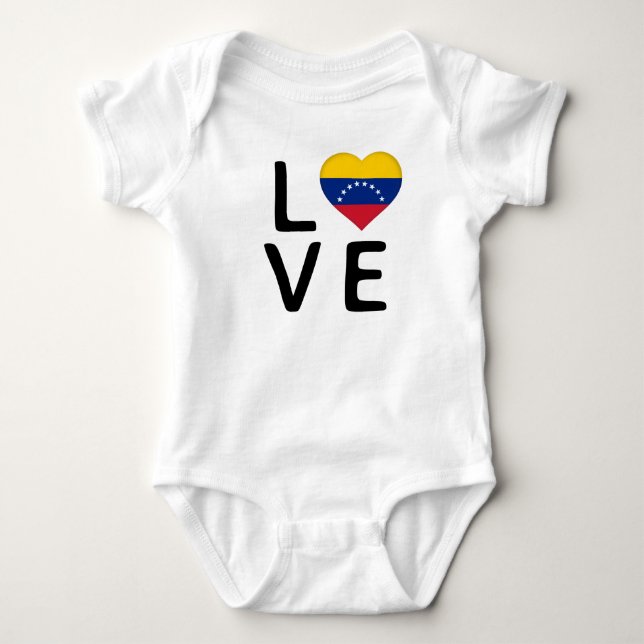 Body Para Bebê Amor - Bandeira da Venezuela (Frente)