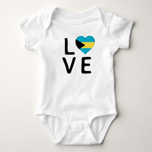 Body Para Bebê Amor - Bandeira das Bahamas