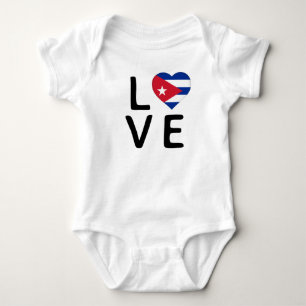 Body Para Bebê Amor - Bandeira de Cuba