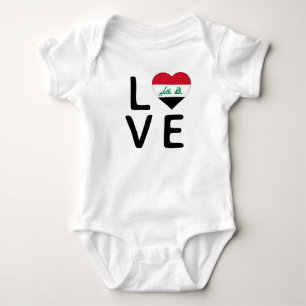 Body Para Bebê Amor - Bandeira do Iraque