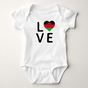 Body Para Bebê Amor - Bandeira Malawi