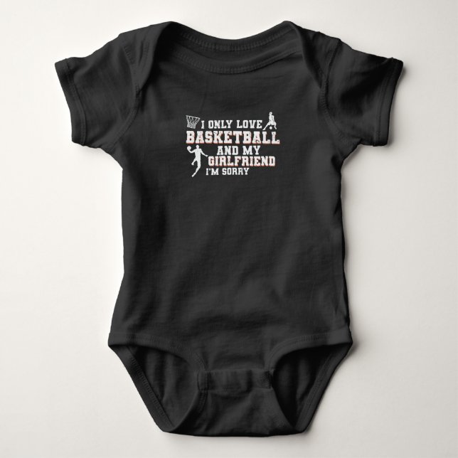Body Para Bebê Amor, Basquete e Minha Namorada | DESIGN (Frente)