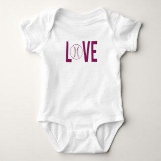 Body Para Bebê Amor Beisebol