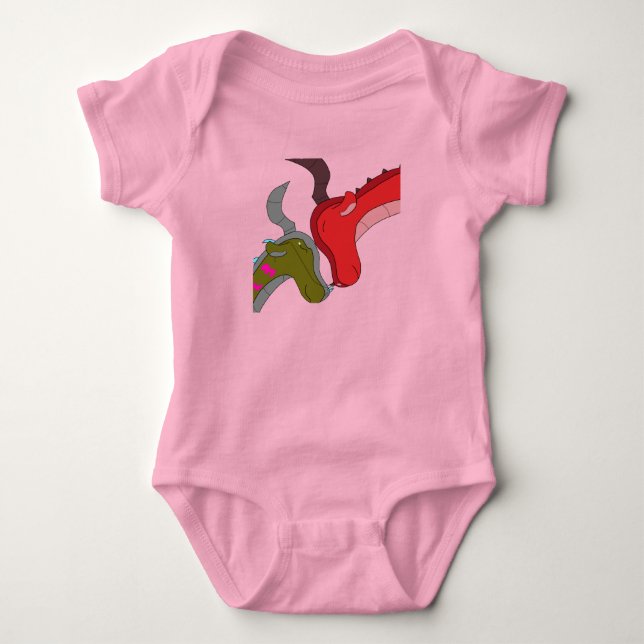 Body Para Bebê Amor: Body de Mamãe e Bebê Dragão (Frente)